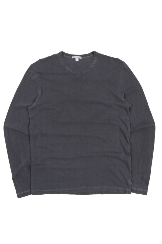 Men's JAMES PERSE Grey Dyed Cotton Longsleeve Tee T - Shirt Size 2 / M