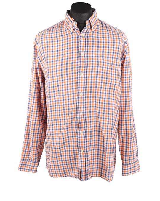 GANT Shirt Pinpoint Oxford Multicolor Check  Cotton Button-Down LS Size L