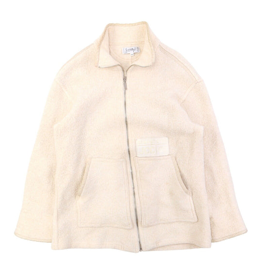 Men's Vintage JC DE CASTELBAJAC Ivory Wool Full Zip Jumper Cardigan Size 44 / s