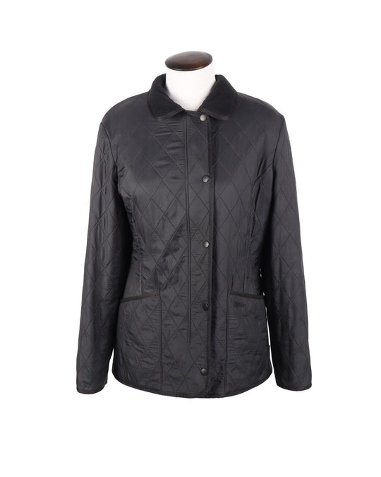 Women's BARBOUR Black Quilted Ladies Polarquilt Jacket Size UK 12 US 8