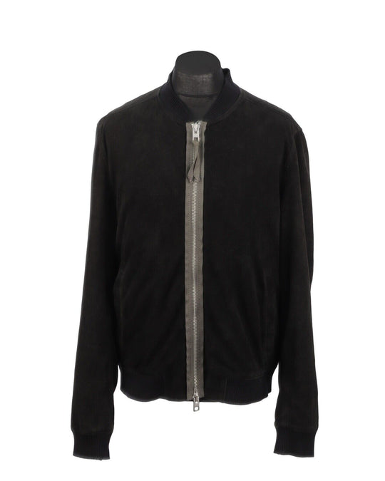 ALLSAINTS Touvier Bomber Jacket Navy Blue Suede Leather  Men's Size XXL