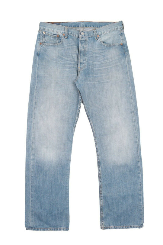 Men's Vintage LEVI'S 501 Blue Straight Denim Jeans Size W 34 L 32