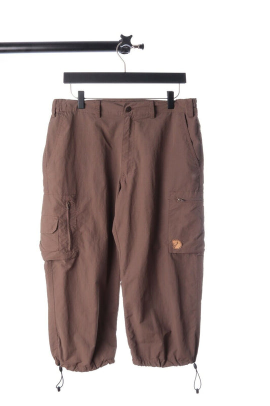 Women's FJALL RAVEN Brown Regular KHILOK MT TROUSERS Shorts Size 40