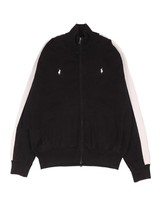 RALPH LAUREN Full Zip Cardigan Black Cotton Men's Knit Sweater Size XL