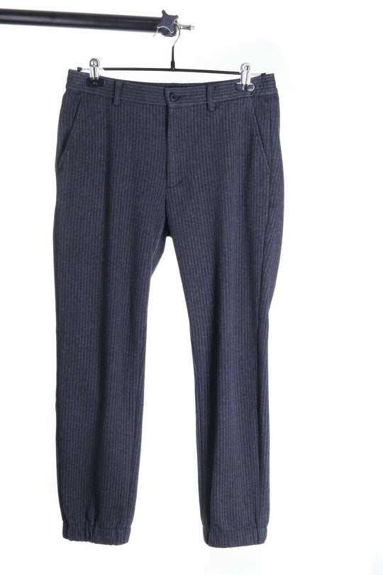 UNIQLO Grey Striped Cotton Blend Casual Jogger Pants Size M / W 30-33