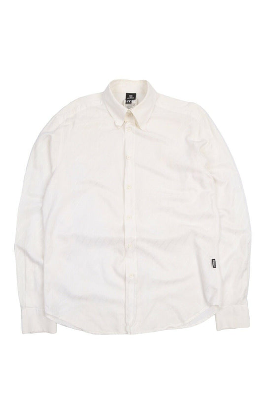 Men's Vintage VERSACE JEANS COUTURE Ivory Logo Shirt Size L