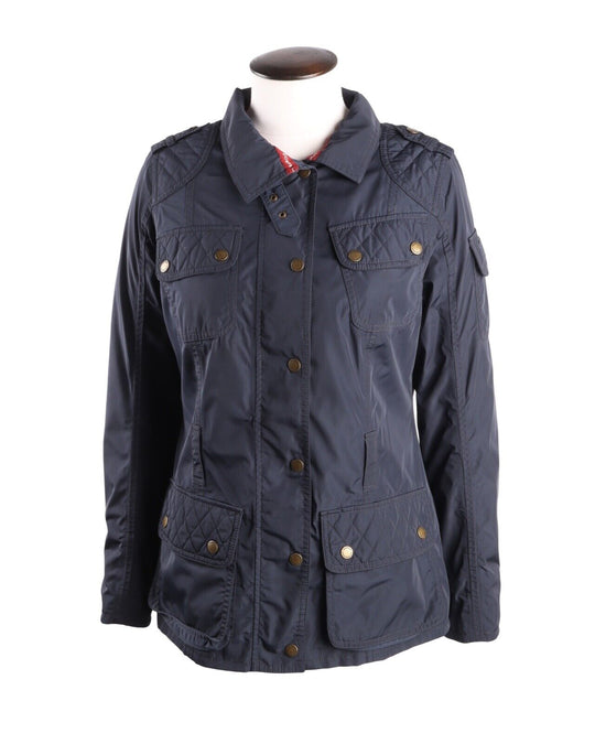 Women's BARBOUR International Blue Multipocket Fazer WB Jacket Size UK 12 US 8