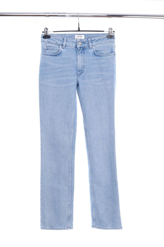 ACNE STUDIOS Italy Straight Jet Eighties Blue Denim Jeans Size 27