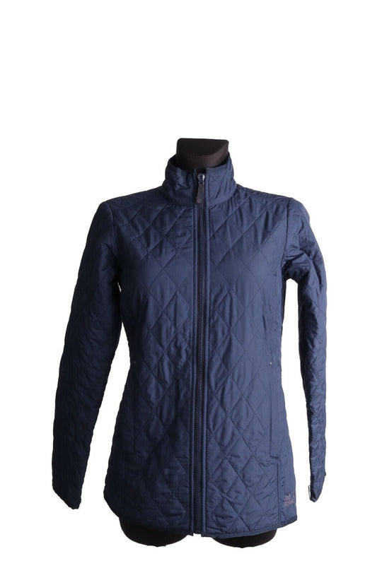 Women's JACK WOLFSKIN Navy Microguard Insulated Mid Layer Quilted Jacket Size XS