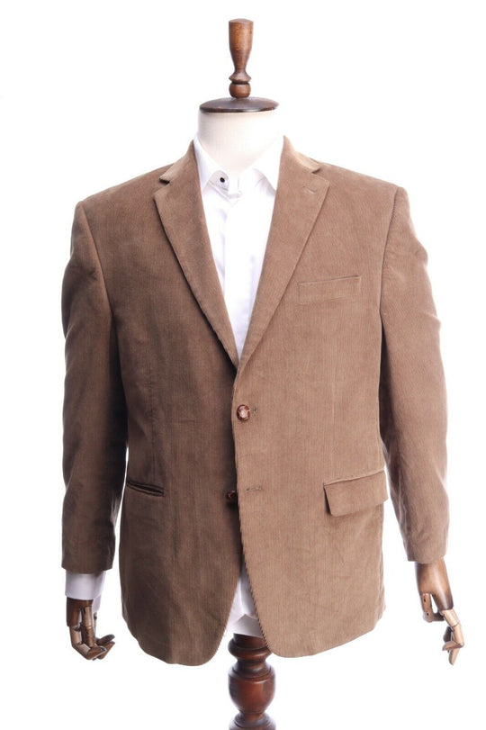 RALPH LAUREN Beige Cotton Corduroy Blazer Jacket Sport Coat Size 42