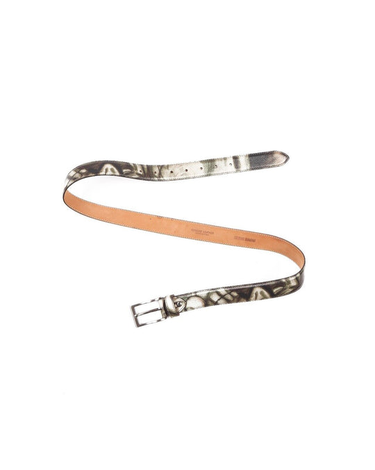 SILVANO BIAGINI Olive Print Leather Belt Hand Made 100 - 115