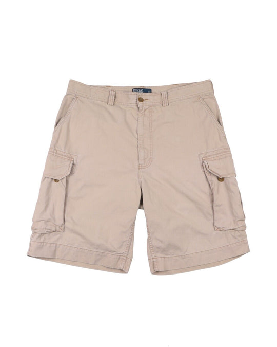 Polo RALPH LAUREN Cargo Shorts Beige Cotton Mens Size 36