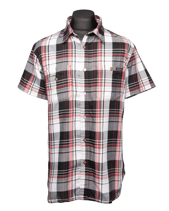 OAKLEY Shirt Black Red Check Men's Button Up Size M