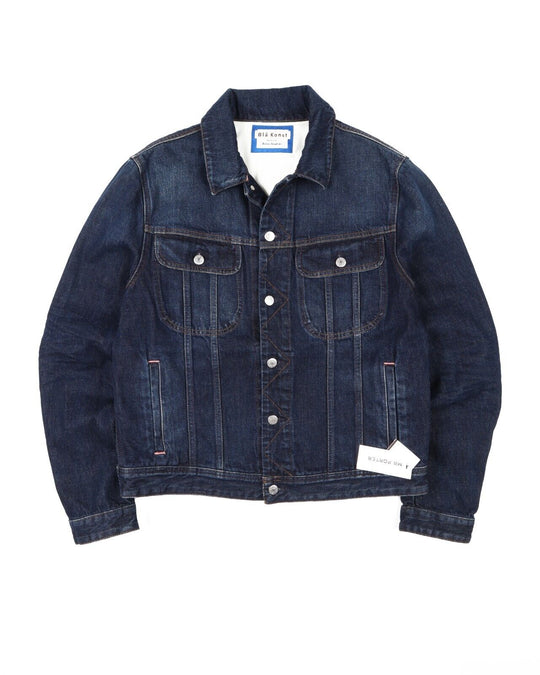Acne Studios Bla Konst Tent Dark Blue PAW 17 Trucker Jacket Men's Denim Size 50