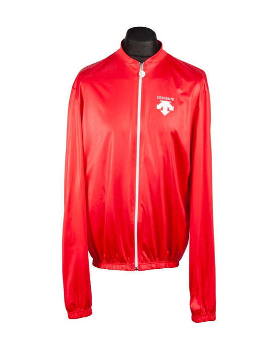 DESCENTE Cardigan Full Zip Red Men's Running Jacket Size XL