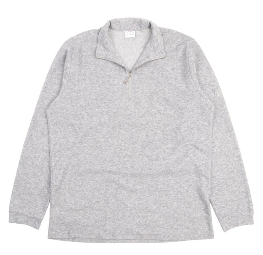 Men's Vintage BOGNER Grey Zip Neck Jumper Size ~ L