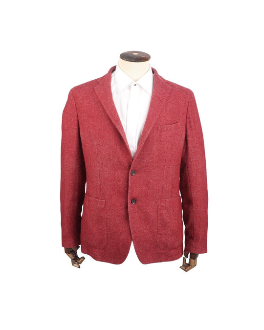 TAGLIATORE Blazer Bordeaux Red Wool Blend Men's Jacket Size 52 IT