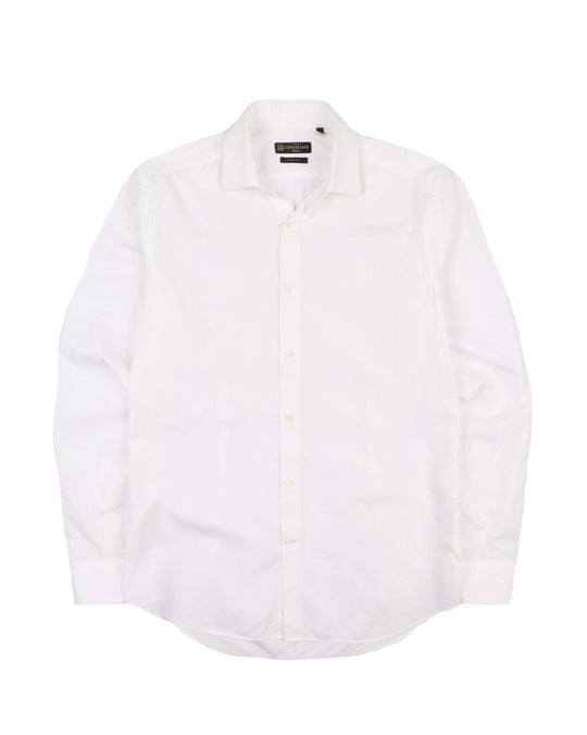 CORNELIANI Shirt White Cotton Dress Men's Size 15.75 / 40