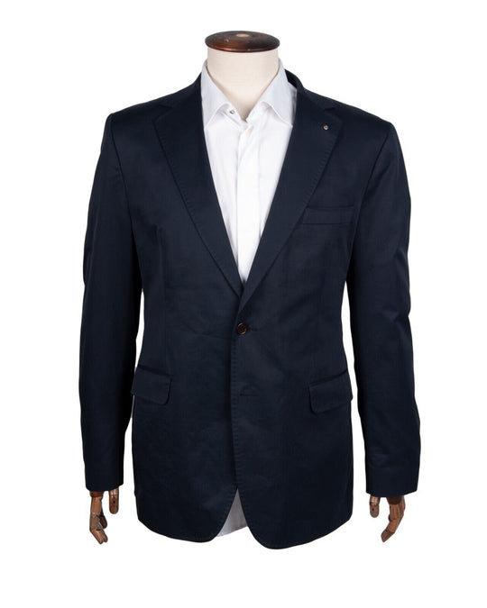 GANT Blazer Navy Blue Cotton Mens Two Buttons Jacket Size 54 EU / 44 US