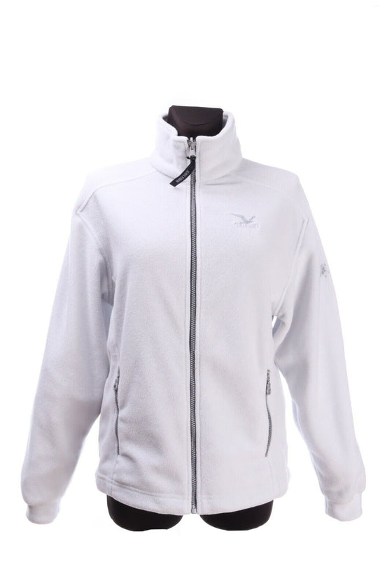 Women's SALEWA Polarlite Fleece Light Grey Full Zip Sweater Jumper Size 42