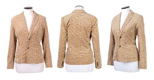 Women's RALPH LAUREN Beige Floral Corduroy Blazer Jacket Size XS