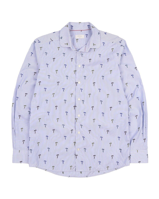 ETON Shirt Striped Parachutist Blue Cotton Men's Size 42 / 16.5