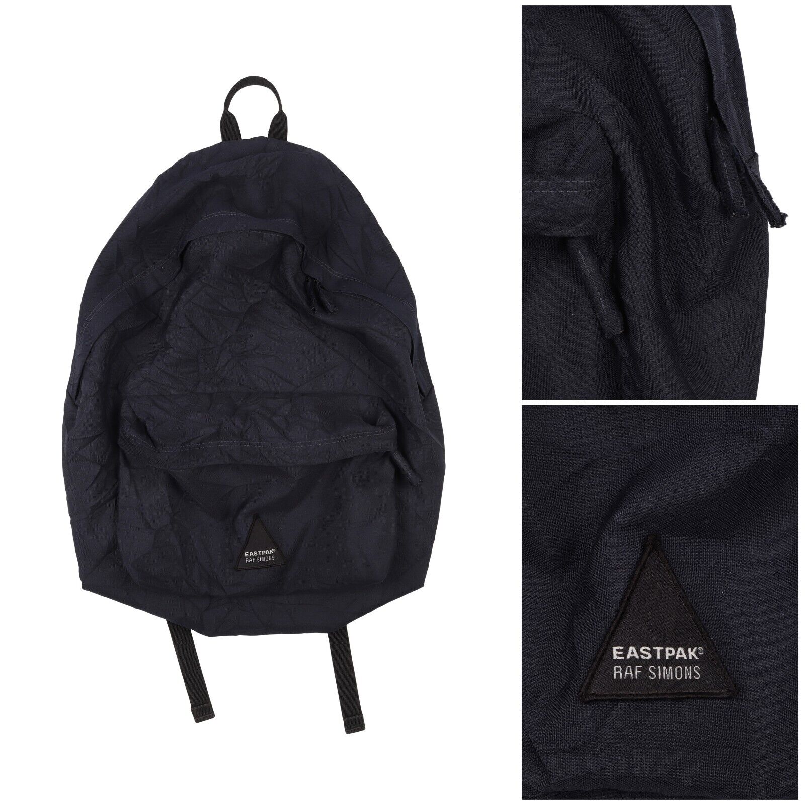 EASTPAK x RAF SIMONS 2008 Crinked Backpack Navy Blue Nylon 