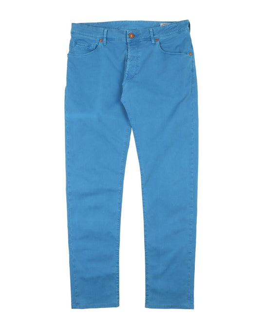 JACOB COHEN PRMJ Nick Chino Pants Blue Cotton Mens Trousers Size 34