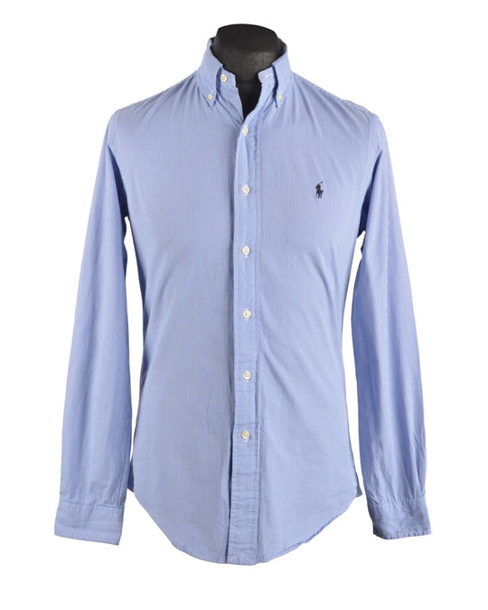 Men's RALPH LAUREN Blue Check Cotton Shirt Size S