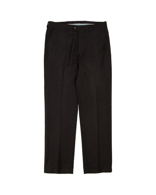 BRAX Dress Pants Grey Flannel Wool Mens Straight Leg Trousers Size 48 R