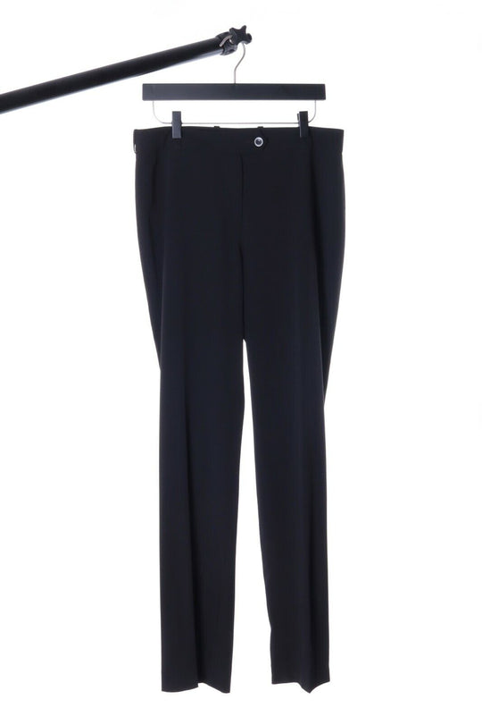 Women's D UNIFORMS Solid Black Tapered Trousers Size uk 14 us 10