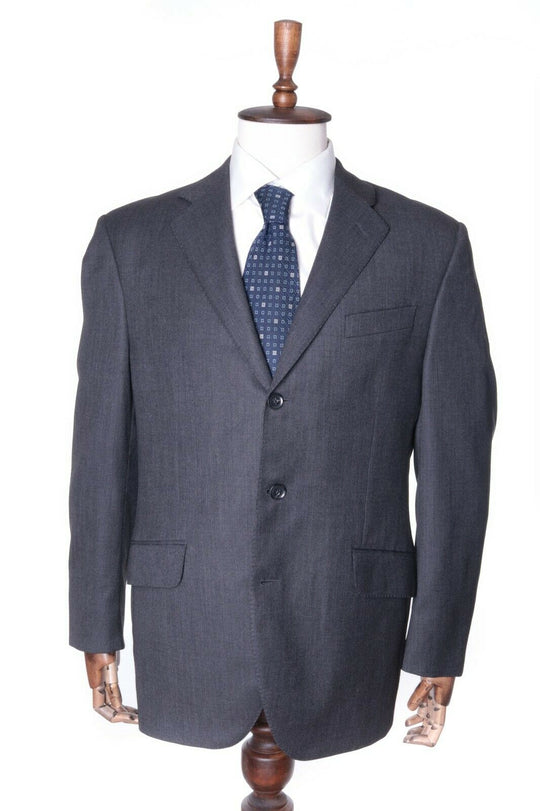 Men's HACKETT LONDON / ING LORO PIANA Fabric Grey 100% Wool Suit Jacket Size 42R