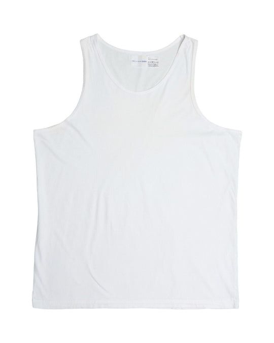 COMME DES GARCONS SHIRT T-Shirt White Cotton Tee Mens Tank Top Size X