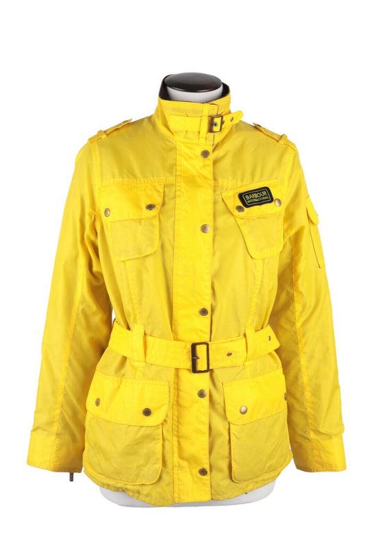 Women's BARBOUR INTERNATIONAL Yellow Nylon Jacket Size UK 14 US 10