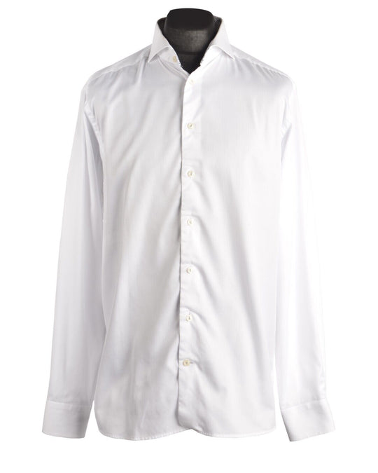 Men's ETON White Cotton LS Contemporary Shirt Size 42 / 16