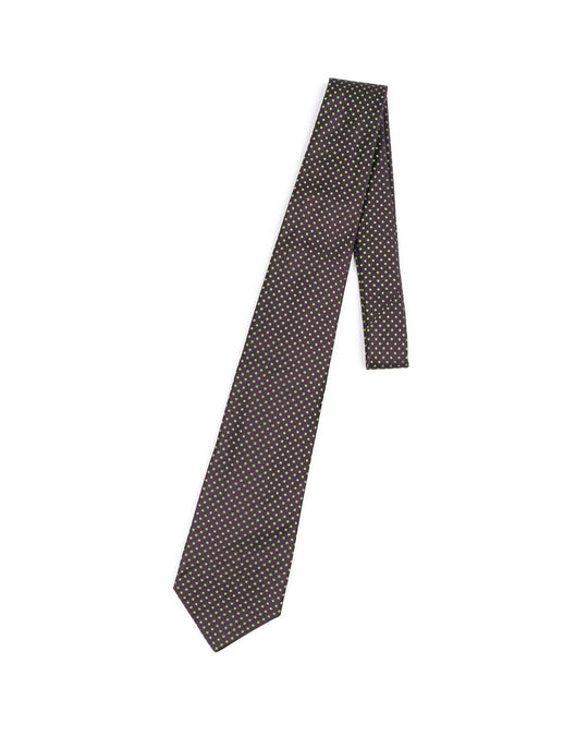 KITON NAPOLI Tie Purple Silk Polka Dot Men's  7 Fold Necktie
