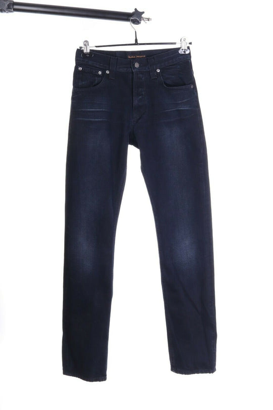 Women's NUDIE Jeans Black 100% Cotton Denim Slim Jeans Size W 29 L 34