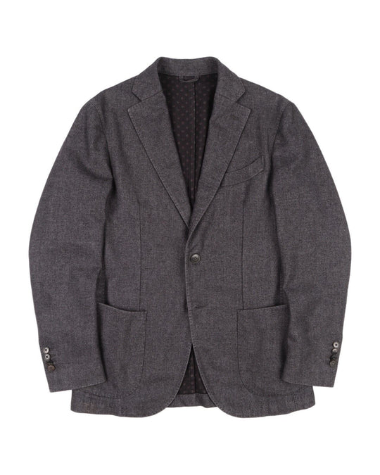 L.B.M. 1911 Blazer Gray Wool Patch Pocket Men's Sport Coat  Size 46 IT