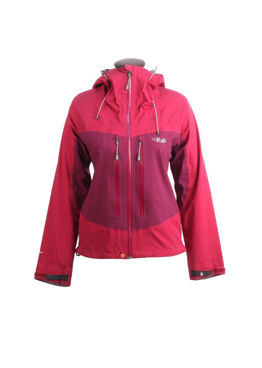 RAB Windbreaker Red Women's Hooded Shell Jacket Size 36 EU / XS