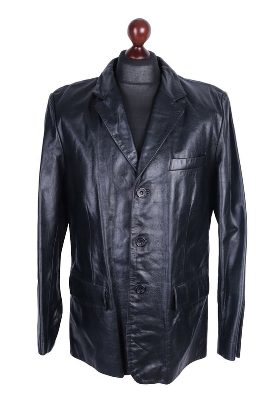 Men's BEN SHERMAN Black 100% Leather Jacket Size M