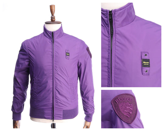 BLAUER USA Purple Bomber Harrington Jacket Size M