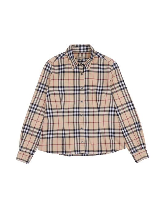 BURBERRY Shirt Beige Nova Check Cotton Womens Size XL