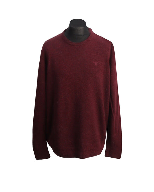 BARBOUR Jumper Bordeaux Wool Blend Men's Size XL