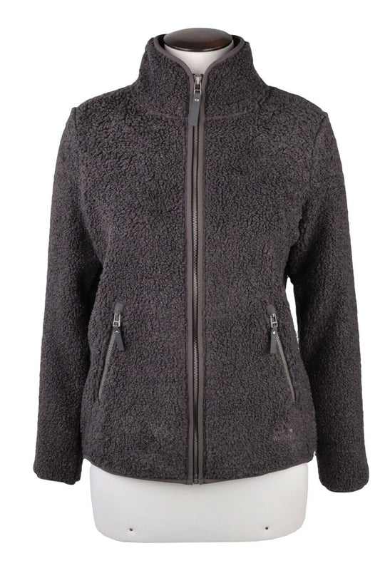 Women's JACK WOLFSKIN Grey Outdoor Fleece Zip Jacket Size XS