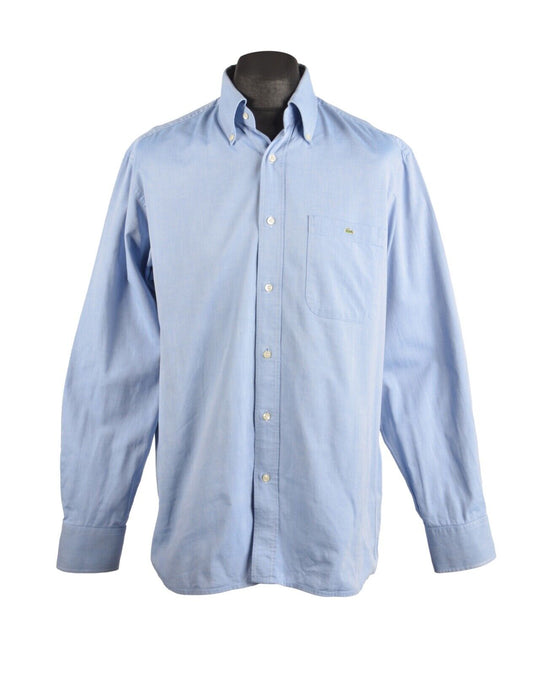 Men's LACOSTE Blue Oxford Cotton Shirt Size 42