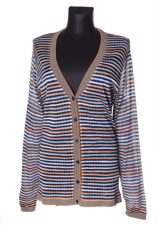 Women's SPORT MISSONI Multicolored Viscose / Cotton Striped Cardigan Size 46