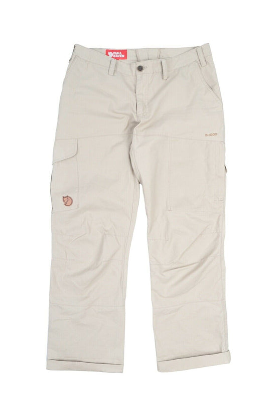 Women's FJALLRAVEN Ivory Karla Trousers Cargo Pants Size 36