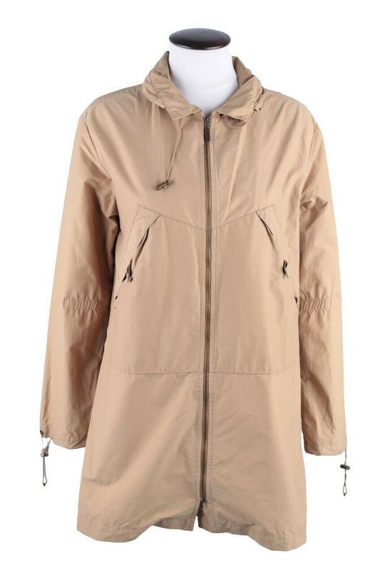 Women's Vintage MONCLER Beige Cotton Blend Midlength Rain Coat Jacket Size 1