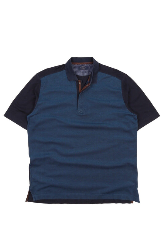 Men's PAUL & SHARK Navy Blue Pique Cotton Polo Shirt Size ~ XL