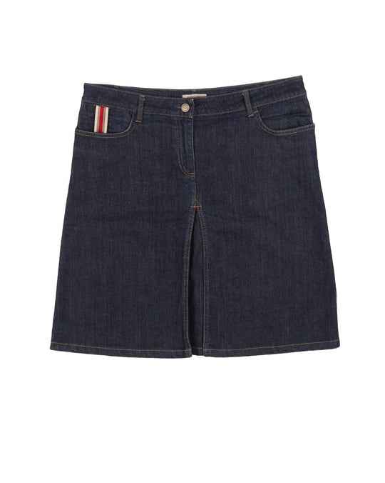 BURBERRY London Skirt Navy Denim Cotton Women's Size 10 / 42IT